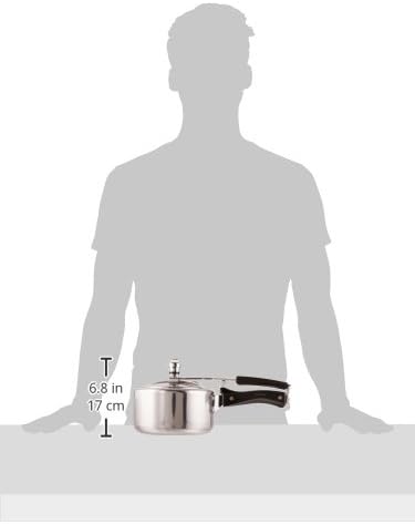 Hawkins 2 Litre Classic Pressure Cooker, Best Inner Lid Cooker, Small Cooker, Silver (CL20)