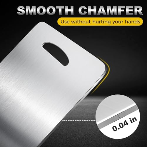 URMONA 3 PCS 304 Stainless Steel Cutting Board For Kitchen, Non-Staining&Odor-Free, Burr-Free Edges, Dishwasher Safe, Non Toxic Cutting Board(XL+2XL+3XL)