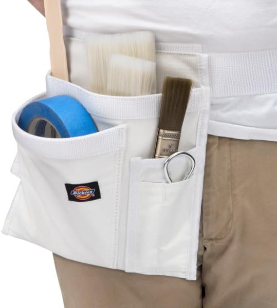 Dickies 5-Pocket Single Side Tool Belt Pouch/Work Apron, Durable Canvas Construction, Adjustable Belt for Custom Fit