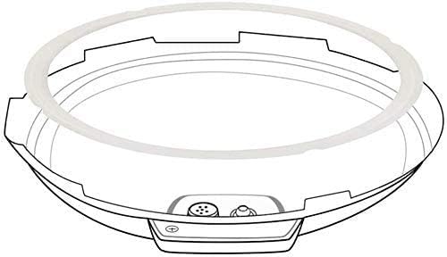 ZoneFly Original 6 Qt Power Cooker XL Replacement Inner Pot with 2 Pack Sealing Ring for Power Pressure Cooker PPC770 PPC771 PPC770-1 PRO PCXL-PRO6 PCTR-16 YBD60-100 WAL1 WAL2