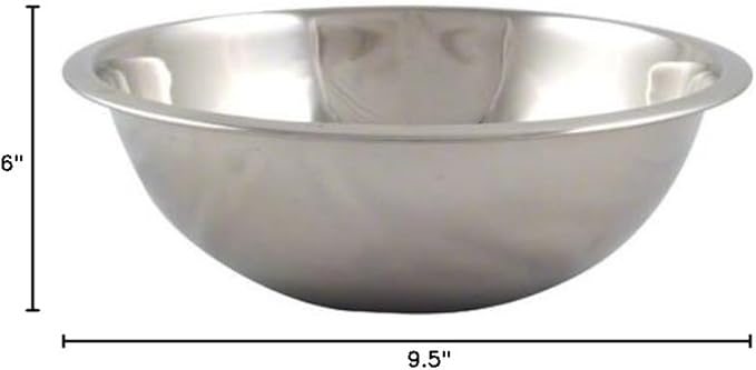 American METALCRAFT, Inc. 3 qt Stainless Steel Mixing Bowl, Silver