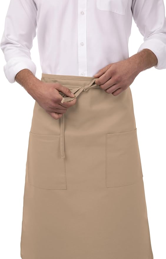 Chef Works Unisex Two Pocket Bistro Apron