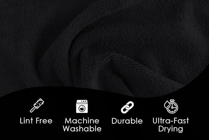 Avalon Towels Microfiber Cleaning Cloths (Value Pack of 36) - Size 16 x 16 Inches, Highly Absorbent Cleaning Rags, Lint Free, Reusable and Washable, Microfiber Towels for Cars