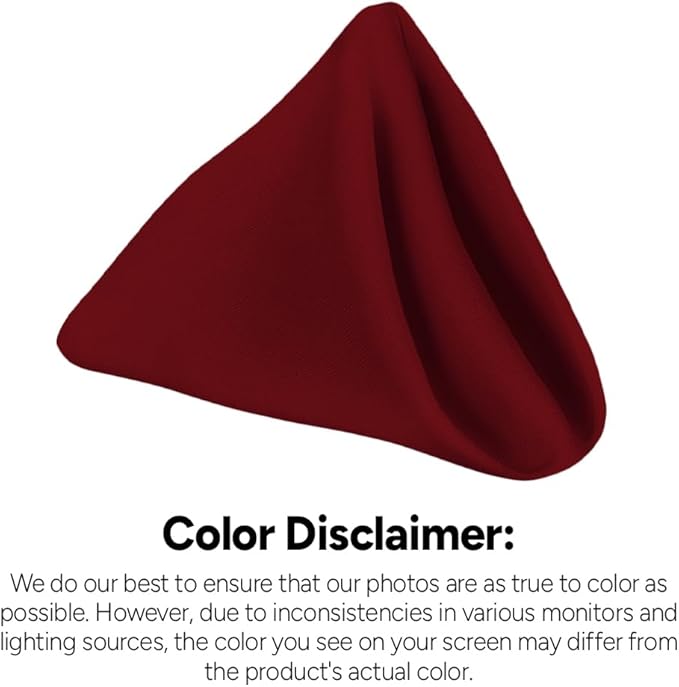 Avalon Kitchen Red Cloth Napkins Bulk (Pack of 24) - 100% Polyester Dinner Linen Napkins Cloth Washable & Reusable - Durable with Hemmed Edges - Ideal for Parties and Weddings (17x17 Inches)