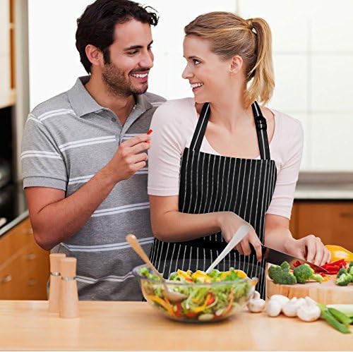 Syntus Apron for Men Women, Adjustable Cooking Kitchen Chef Aprons with 2 Pockets, Cotton/Polycotton/Polyester