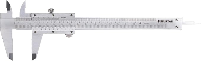Spurtar Vernier Caliper Measuring Tool 6", 0-6Inch/0-150mm Manual Non Digital Calipers, 0.001"/0.02mm High Precision Durable Micrometer