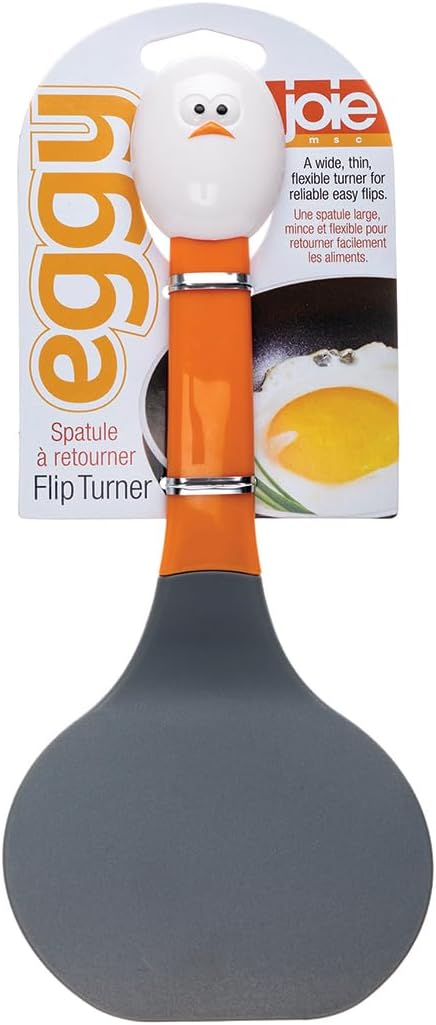 Joie m50416 Kitchen Gadgets Eggy Flex Flip Turner, Wide and Flexible Spatula, Nylon, Black