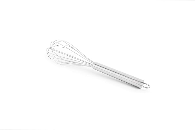 Fox Run 5825 Stainless Steel with Solid Handle Whisk, 12-Inch, Silver