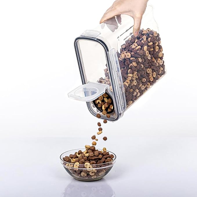 Cereal Containers Storage Set, 4 PCS Airtight Food Storage Container with Lids, BPA-Free Plastic Storage Containers for Cereal Rice Flour Sugar Dry Food (135.2 oz/4 Pcs)
