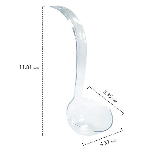 Party Essentials N512 Hard Plastic Hangable Ladles, 5 oz, Clear (Pack of 12)