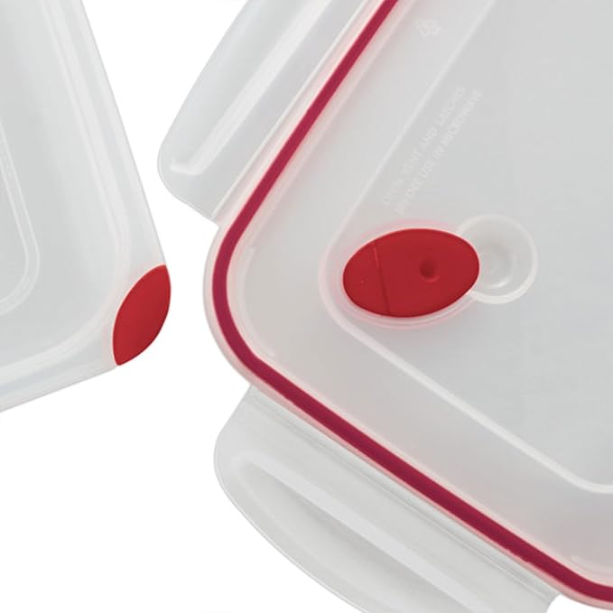 Sterilite Ultra-Seal 16 Cup Rectangle, Airtight Food Storage Container, Latching Lid, Microwave and Dishwasher Safe, Clear With Blue Gasket, 12-Pack