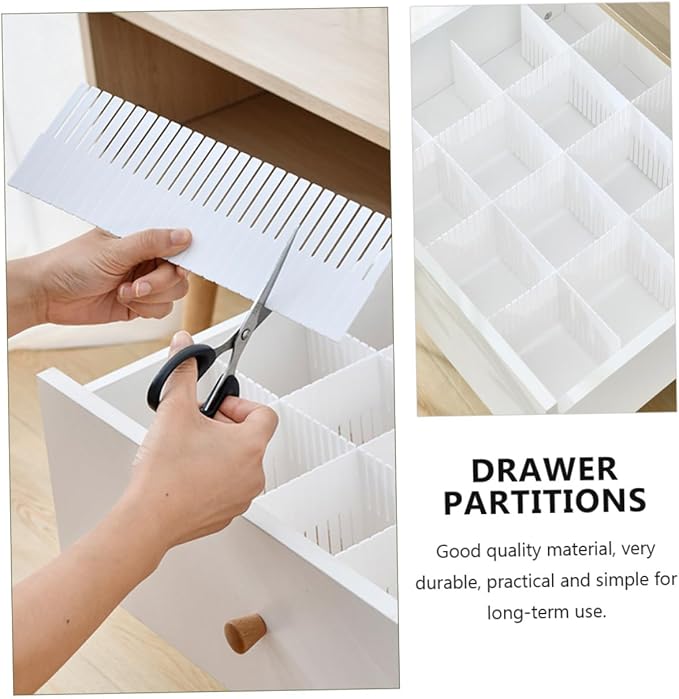 Zerodeko 10pcs Multipurpose Drawer Dividers Closet Organizers and Storage Easy to Use for Dresser Drawer Partition