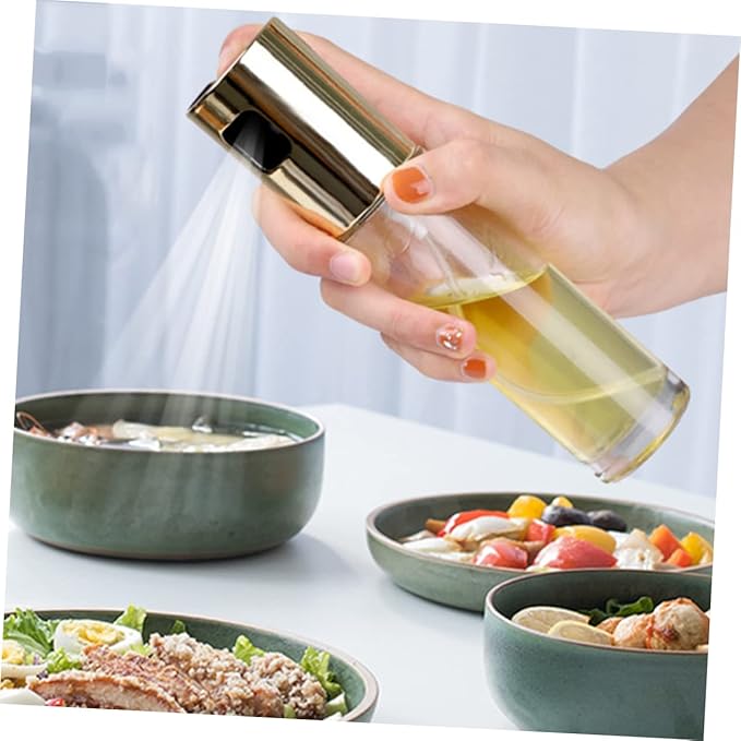 Cabilock Stainless Steel Oil and Vinegar Spray Bottle Refillable Misting Sprayer for Cooking Bbq and Baking Random Color for Even Distribution and Easy Cleaning
