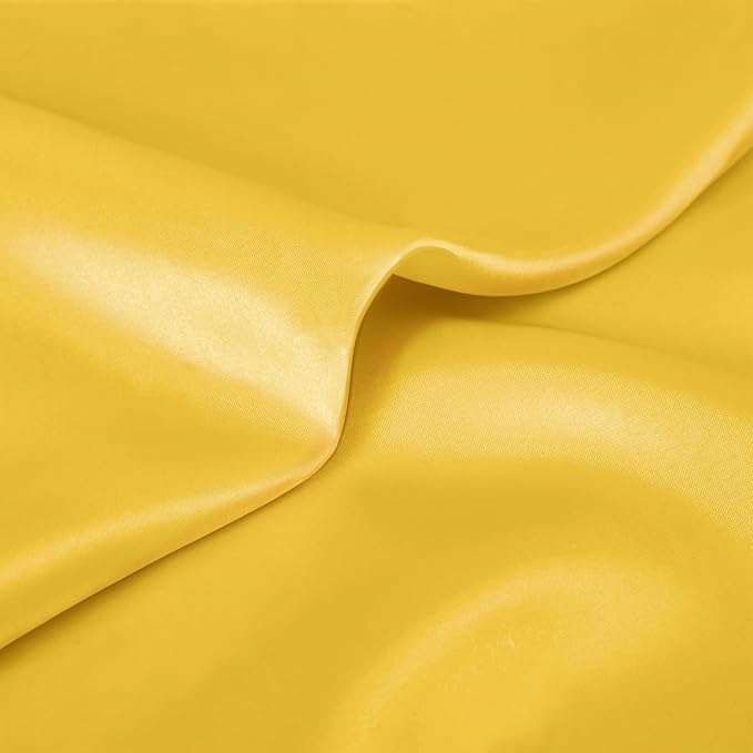 KKJIAF Gold Silky Satin Napkins (12 Pieces, 17x17 Inches),Washable Polyester Square Table Napkins for Wedding Dinner Party Decoration