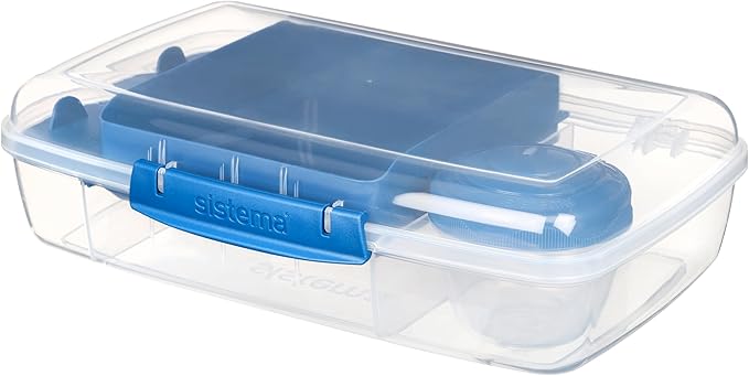 Sistema To Go Collection Large Bento Box Plastic Lunch and Food Storage Container