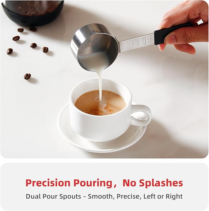 Magnetic Stainless Steel Measuring Cups & Spoons Set β(4+8)-Piece Stackable Set with Engraved Measurements β Dishwasher Safe Baking Essentials-Solid