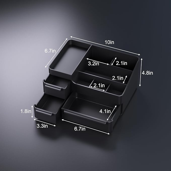 Cologne Organizer for Men with 3 Drawers - Mens Vanity Organizer, Perfume Stand & Cologne Shelf - Bathroom Countertop Storage for Shaving Kit, Skincare - Dresser Organizer, Gifts for Men
