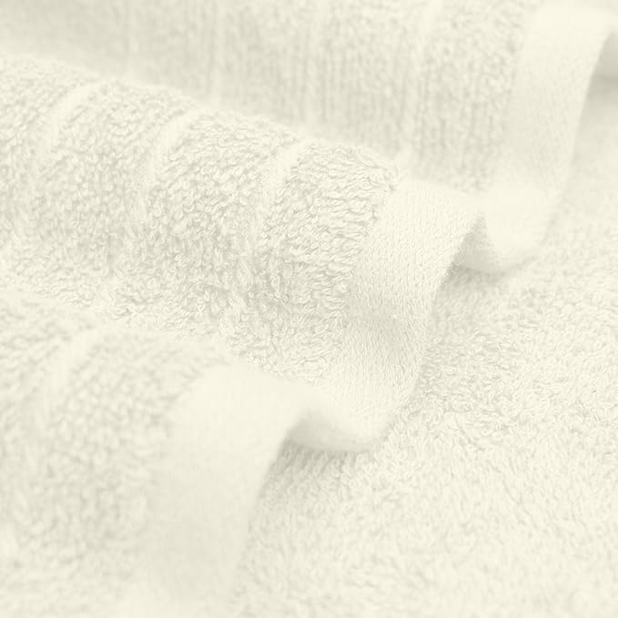 RIVERSIDE Pack of 4 Premium Extra Large Bath Towels 30 x 60 Inches, 100% Cotton, Super Soft & Highly Absorbent, Larger & Lighter Weight, Quicker to Dry, Perfect for Bathroom, Ivory
