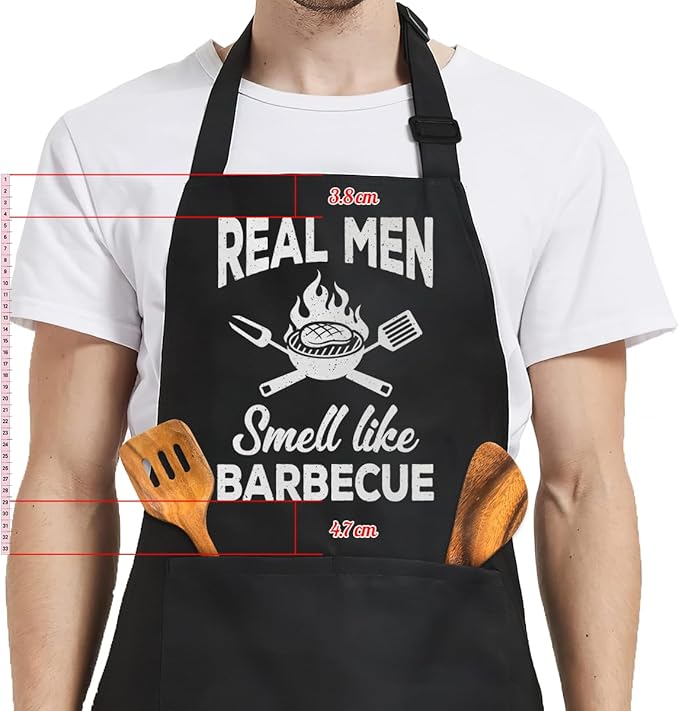 SANDJEST Funny Apron for Dad - Birthday Father’s Day Cooking Grilling Gifts for Mens