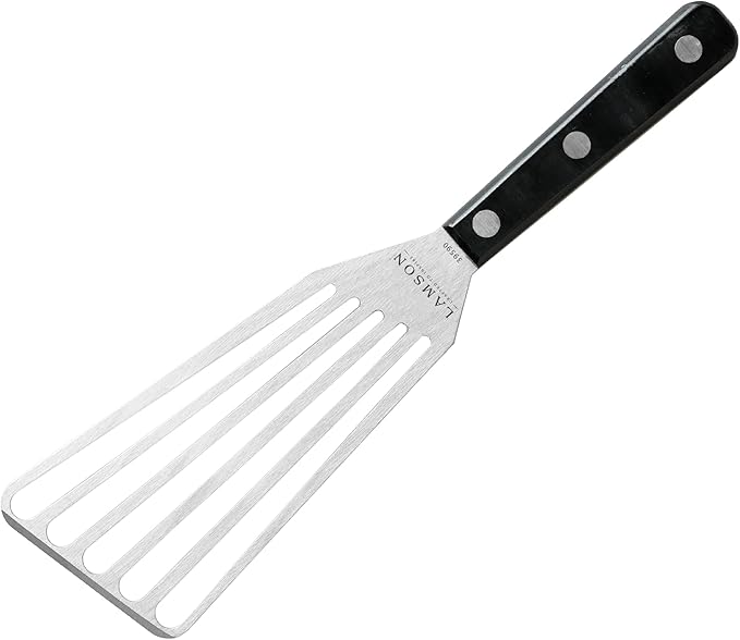 Lamson 4" x 9" Chef's Slotted Turner with Ultra Durable Handle - Right Hand