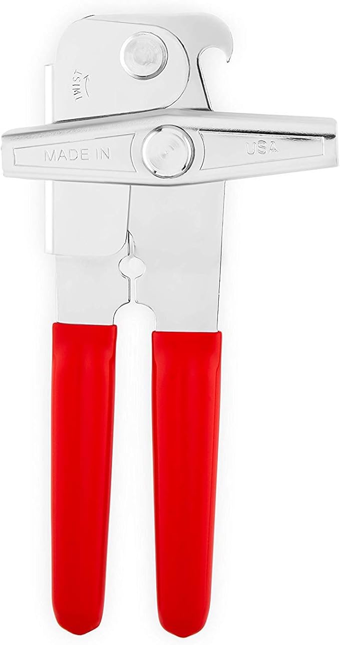 EZ-DUZ-IT Deluxe Can Opener with Red Grips (Set of 2)