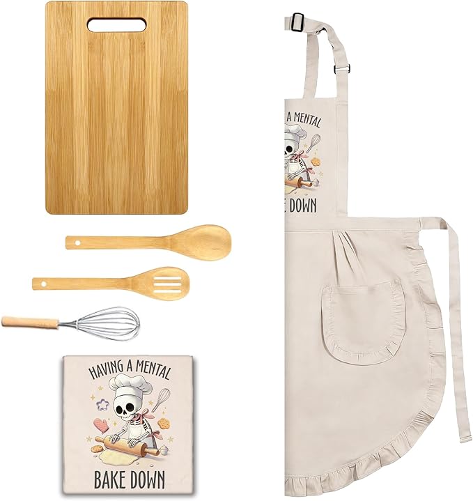 Kitchen Baking Apron for Women with Pocket,Fairy's Gift Funny Cooking Aprons with Pockets for Women,Thanksgiving Cute Sarcastic Womens Kitchen Aprons for Kitchen Cooking