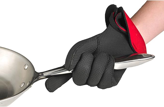 Cuisipro KitchenGrips FLXaPrene Red & Black Chef’s Gloves - Set of 2 | Small