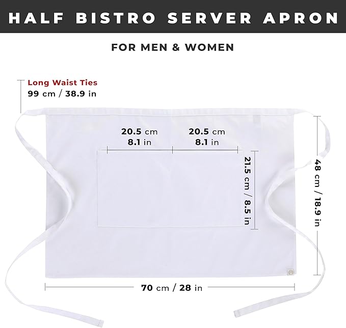 Chef Works Unisex Half Bistro Server Apron