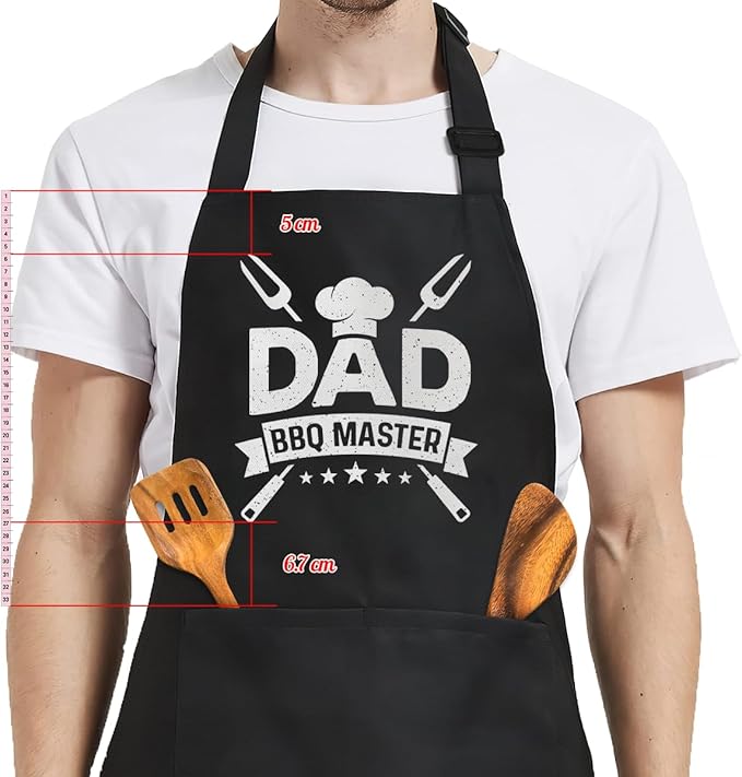SANDJEST Funny Apron for Dad - Birthday Father’s Day Cooking Grilling Gifts for Mens