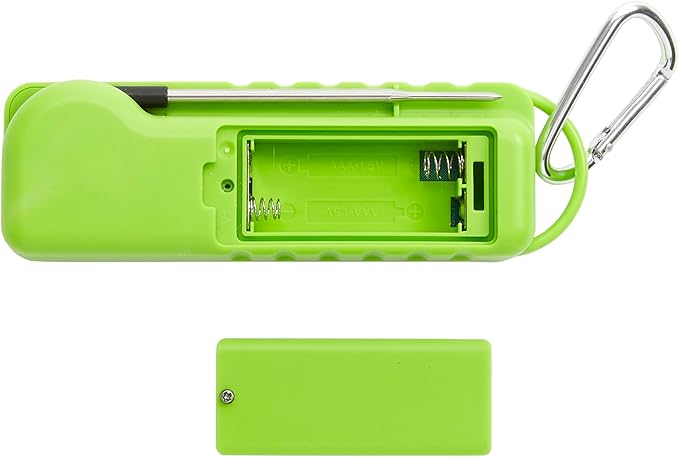 Taylor TruTemp Compact Digital Folding Meat Thermometer with Carabiner Clip for Grilling BBQ Kitchen Griddle, Portable Gadget Essential, Food Temperature Monitor, Gift for Dad Him Men, Green