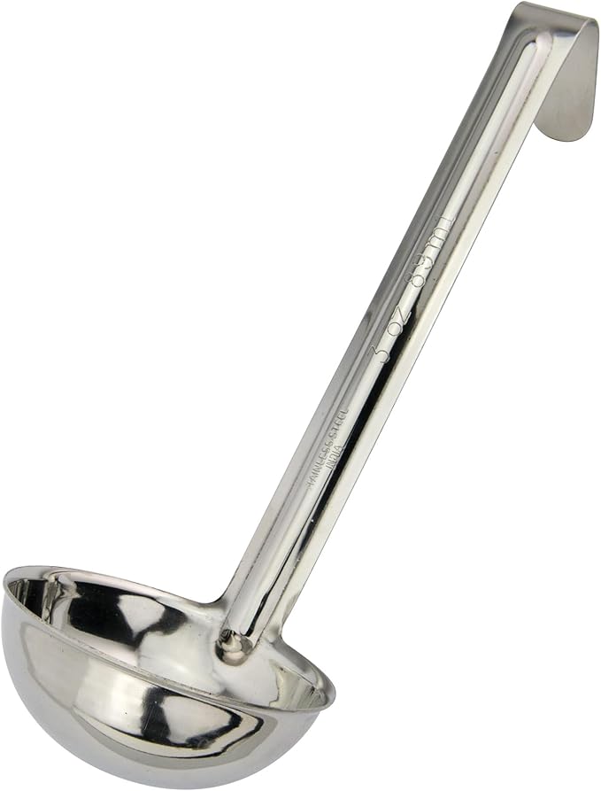 Winco One Piece Stainless Steel Ladle, 3 Ounce, 6"
