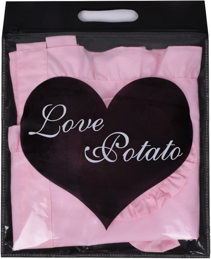 Love Potato Cute Girls Bowknot Lady's Kitchen Restaurant Women's Cake Apron Fashion Funny Aprons for Christmas Gift (Pink)