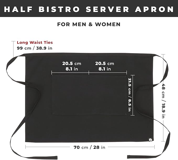 Chef Works Unisex Half Bistro Server Apron