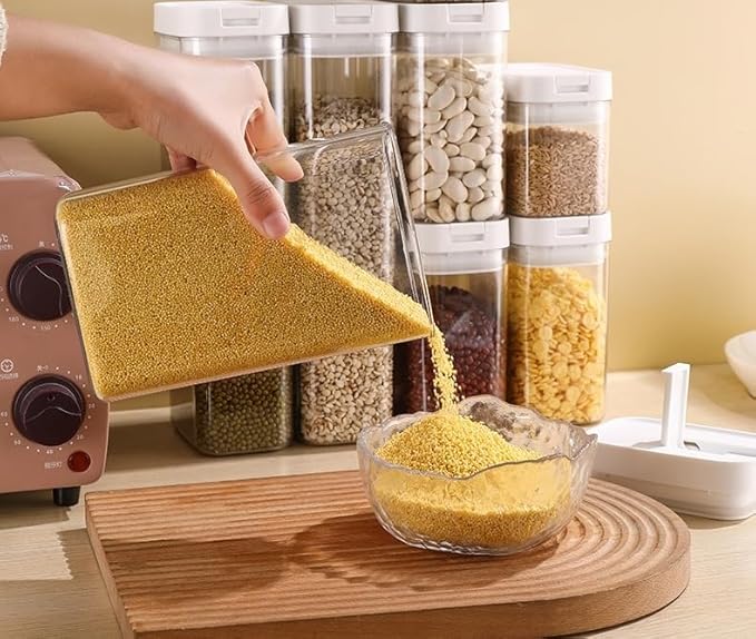 2PCS Airtight Food Storage Containers Set with Lids PP Free Plastic Dry Food Canisters for Kitchen Pantry Organization and Storage (800ml/28.16oz)