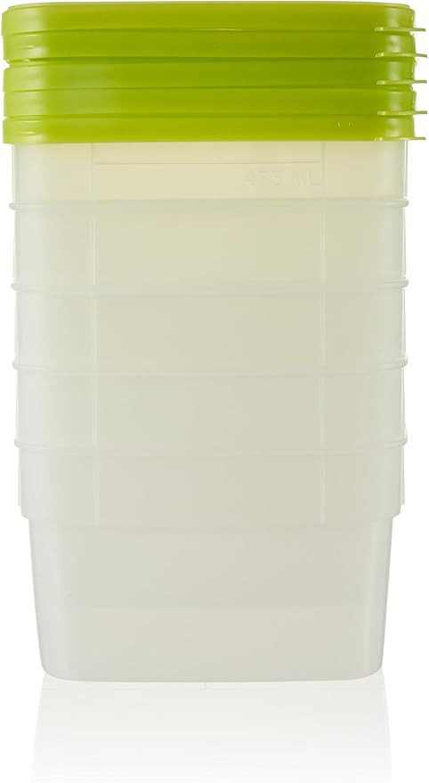 Stor-Keeper Freezer Storage Containers, 1 pint, 5 ct