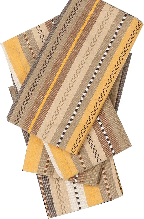 Lightnpro Salsa Stripes Cloth Napkins Set of 12 – Wedding, Christmas & Holiday Table Napkins, Machine Washable Cloth Napkins for Special Occasions & Everyday Use - 18x18 Inch Beige Multi