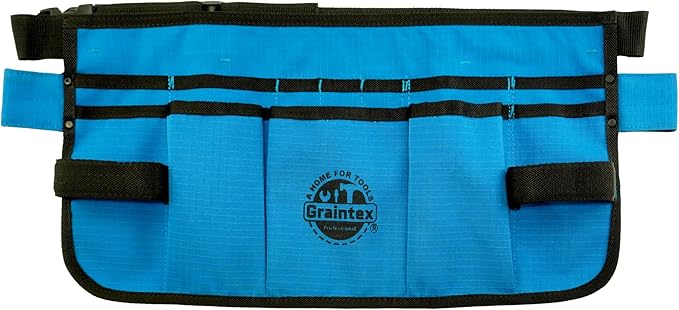Graintex Heavy-Duty Ripstop Canvas Tool Apron – 12 Pockets, Adjustable Belt, Reinforced Stitching – Carpenter, Gardener, and DIY Utility Waist Apron