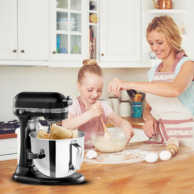 Stainless Steel 7QT Mixer bowl Fit for KitchenAid Bowl-Lift Stand Mixer,7 Quart Mixing Bowl with Handle