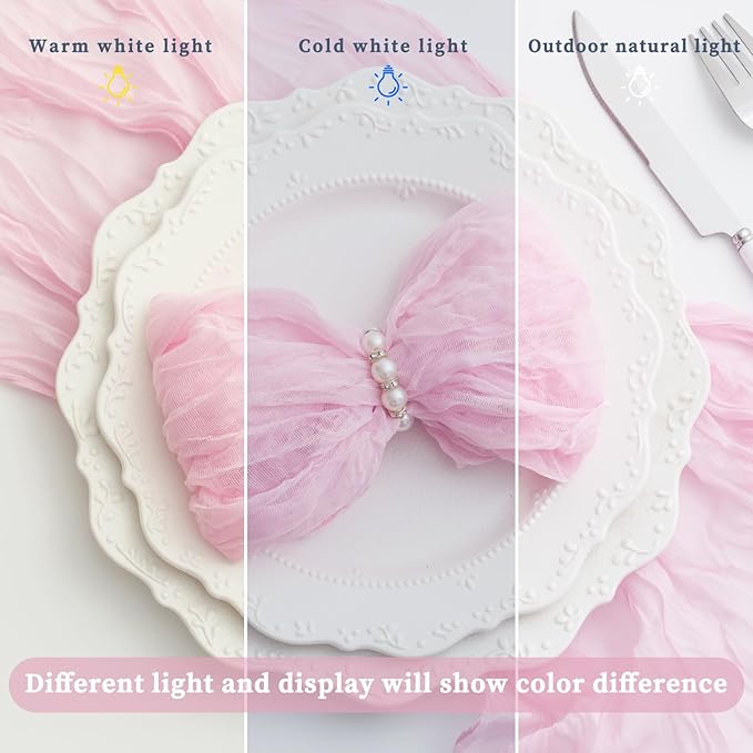 60 Pack Light Pink Cloth Napkins 21x21 Inches Light Pink Cheesecloth Napkins Set of 60 Washable Dinner Table Napkins for Wedding Summer Bridal Baby Shower Rustic Boho Cotton Gauze Party Table Decor