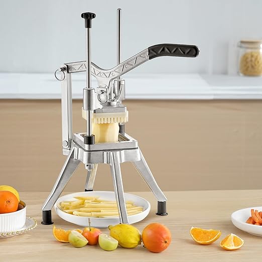 VEVOR Commercial Vegetable Fruit Chopper 1/4" Blade Heavy Duty Professional Food Dicer Kattex French Fry Cutter Onion Slicer Stainless Steel for Peppers Potato Mushroom