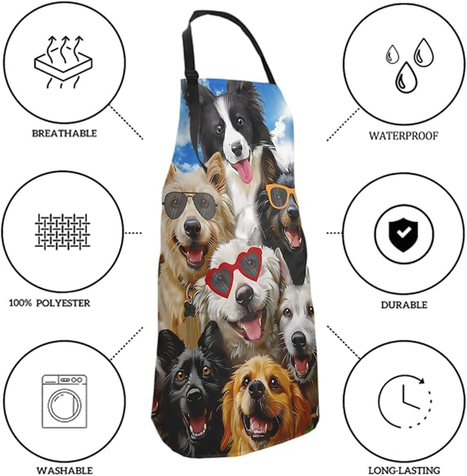 Imiss Waterproof Stain-Resistant Cooking Chef Aprons for Grill BBQ Baking 27 X 31 Inch