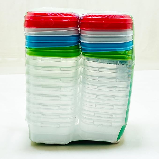 ARSUK Baby Food Containers (4oz/120ml, 16 Pack) - Small Plastic Containers with Lids - Toddler Snack Containers - Reusable Freezer Safe Food Storage Jars - BPA-Free, Leakproof & Microwave Safe
