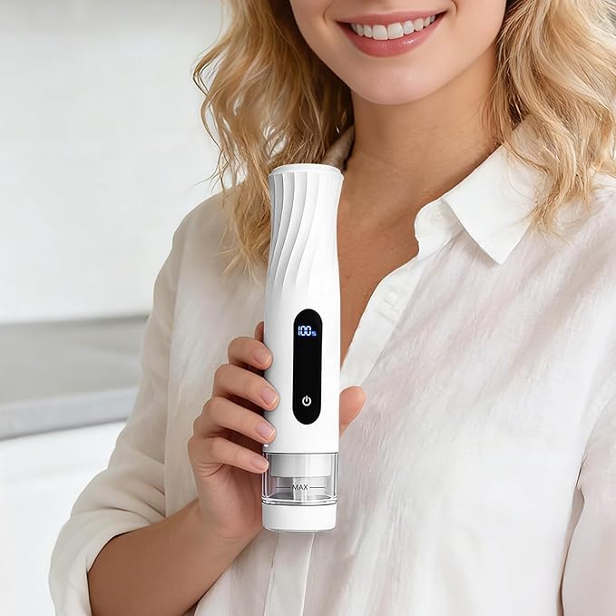 Compact Vacuum Sealer for Food Storage: Portable Handheld Food Sealer, 80kPa Suction, 1800mAh Battery, 30 Reusable Vacuum Bags, Preserve 5X Freshness with Easy Operation