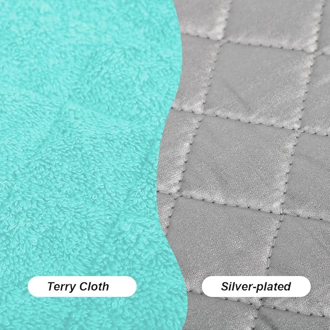 meioro 4-Pack Pot Holders for Kitchen High Heat Resistant Potholder, 100% Cotton Hot Pads, Quilted Terry Hot Pot Holder Set for Kitchens, Washable Trivet for Cooking and Baking 7x7 Inches (Aqua)