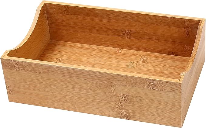 YBM HOME Bamboo Drawer Organizer Storage Box for Spices and Kitchen Items, Lingerie, Small Tools, and Gadgets, 330