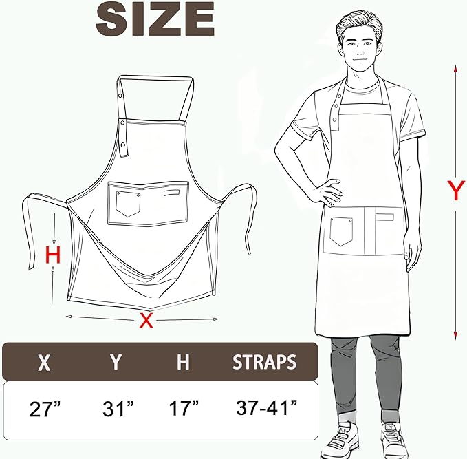 Wood Carving Apron with Chip Catcher, Canvas Woodworking Carving Apron with Large Pouch for Catching Wood Chips, Adjustable Straps, for Woodworkers, Gift for Men