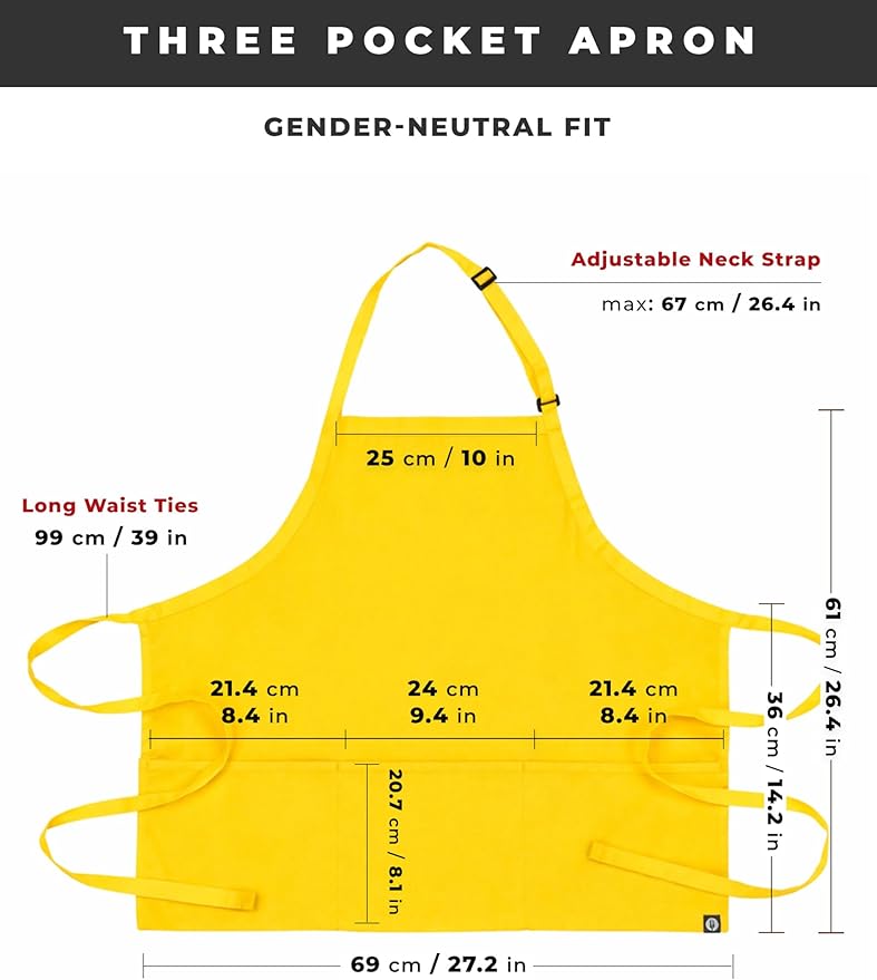 Chef Works Unisex Three Pocket Apron