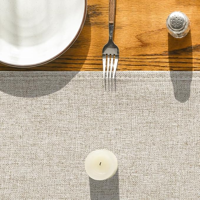 Artoid Mode Light Brown Table Runner, Seasonal Fall Washable Kitchen Dining Table Decoration for Home Party Decor 13x36 Inch