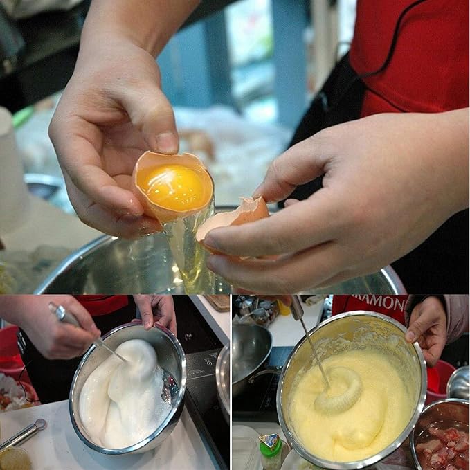 2pcsSet Egg Beater Stainless Steel Spring Egg Whisk, Kitchen Milk Egg Beater Whisking,Beating,Magic Hand Held Sauce Stirrer Frother…