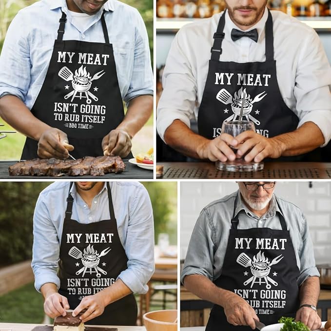 SANDJEST Funny Apron for Dad - Birthday Father’s Day Cooking Grilling Gifts for Mens